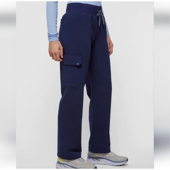 Jaanuu Women’s Plus Size 3X 4-Pocket Relaxed Essential Pants Scrubs Khaki Green - Picture 1 of 13